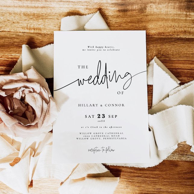 Elegant Calligraphy | bröllop på inbjudan (Skapare uppladdad)