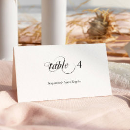 Elegant Calligraphy Bröllop Place Cards Kort