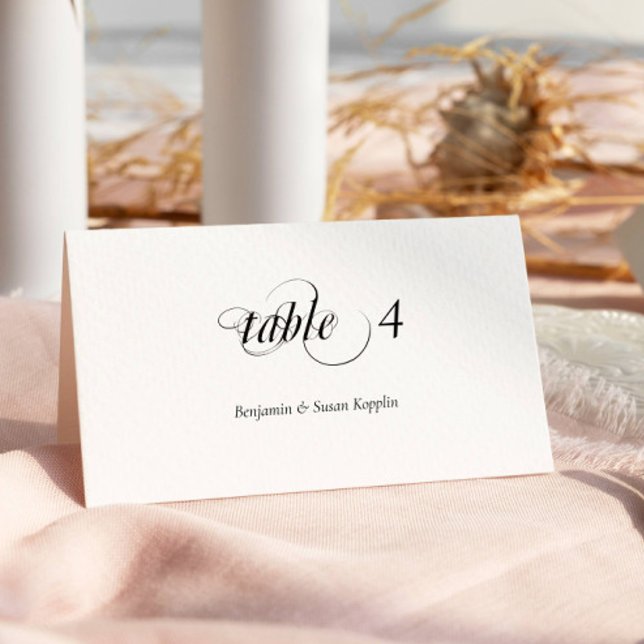 Elegant Calligraphy Bröllop Place Cards Kort (Skapare uppladdad)