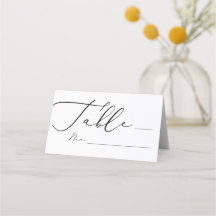 Elegant Calligraphy Bröllop Place Cards
