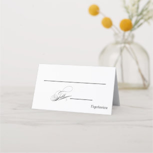 Elegant Calligraphy Bröllop Placeringskort