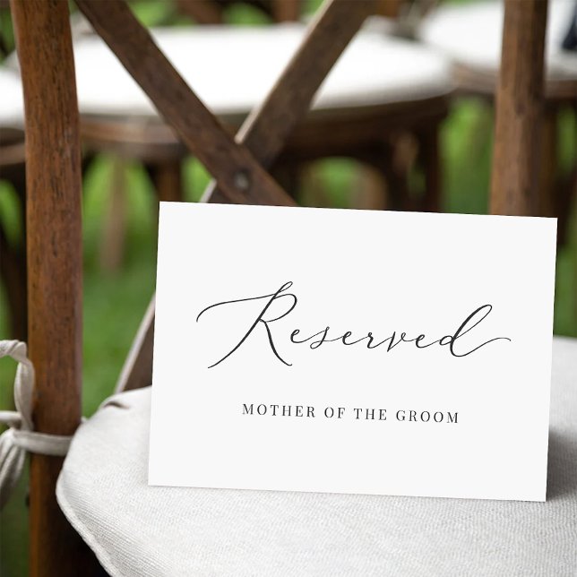 Elegant Calligraphy Bröllop Reserved Seed Sign Inbjudningar (Skapare uppladdad)