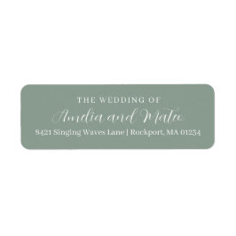 Elegant Calligraphy Bröllop Returadress Returadress Etikett