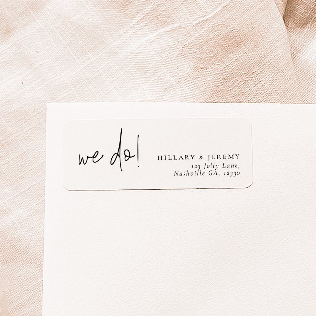 Elegant Calligraphy Bröllop Returadress Returadress Etikett (Skapare uppladdad)