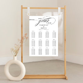 Elegant Calligraphy Bröllop Seatdiagram Poster