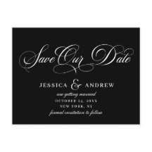 Elegant Calligraphy Bröllop Simple Save the Date