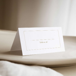 Elegant Calligraphy Bröllop Tält Place Card Placeringskort