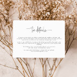 Elegant Calligraphy Bröllop Tilläggskort<br><div class="desc">#zazzlemade</div>