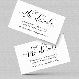 Elegant Calligraphy Bröllop webbplats-kuvert Tilläggskort