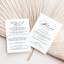 Elegant Calligraphy Bröllop Welcome Brev