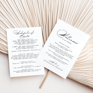 Elegant Calligraphy Bröllop Welcome Brev