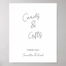 Elegant Calligraphy Card and Gift Card Poster