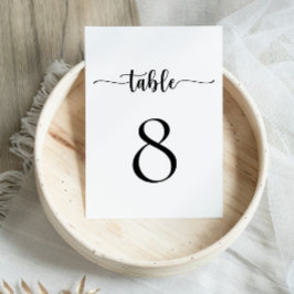 Elegant Calligraphy Classic Bröllop Bordsnummer