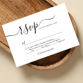 Elegant Calligraphy Classic Bröllop OSA Kort