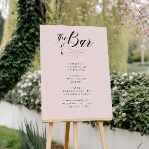 Elegant Calligraphy Classic Bröllop Pub Menu Poste Poster