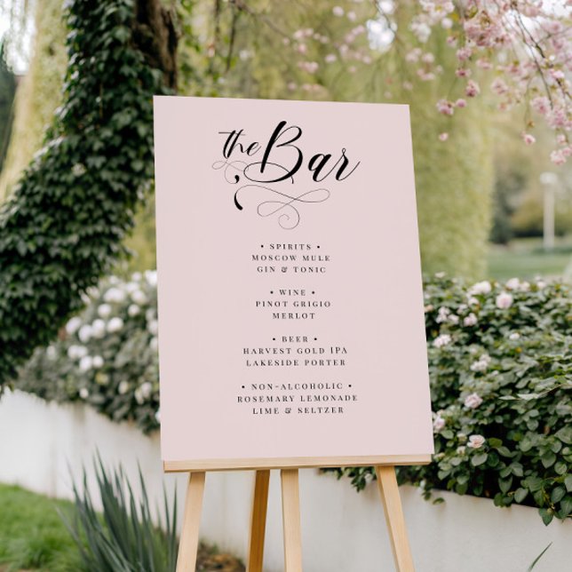 Elegant Calligraphy Classic Bröllop Pub Menu Poste Poster (Skapare uppladdad)