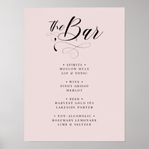 Elegant Calligraphy Classic Bröllop Pub Menu Poste Poster