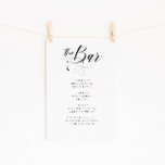 Elegant Calligraphy Classic Bröllop Pub Menu Poster<br><div class="desc">Elegant Calligraphy Classic Bröllop Pub Menu</div>