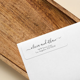 Elegant Calligraphy Classic-Returadress Returadress Etikett