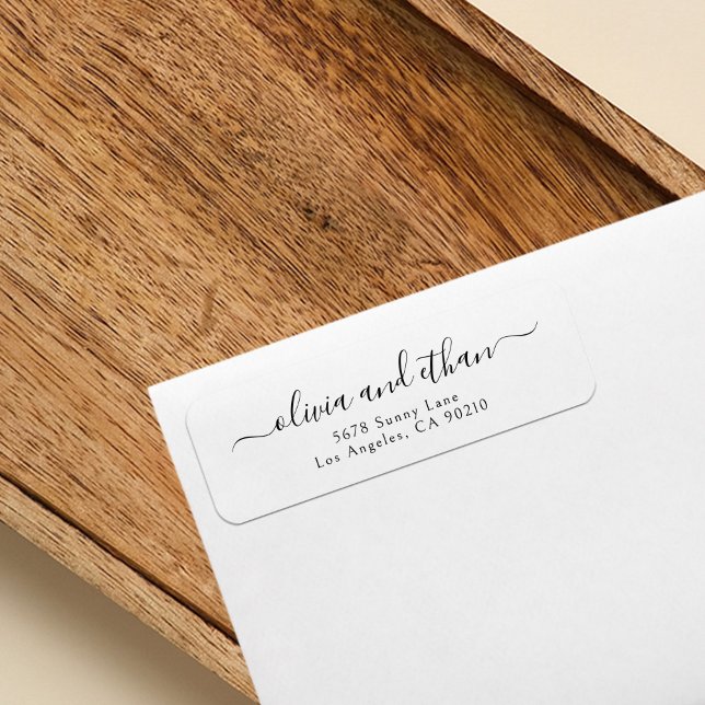 Elegant Calligraphy Classic-Returadress Returadress Etikett (Skapare uppladdad)
