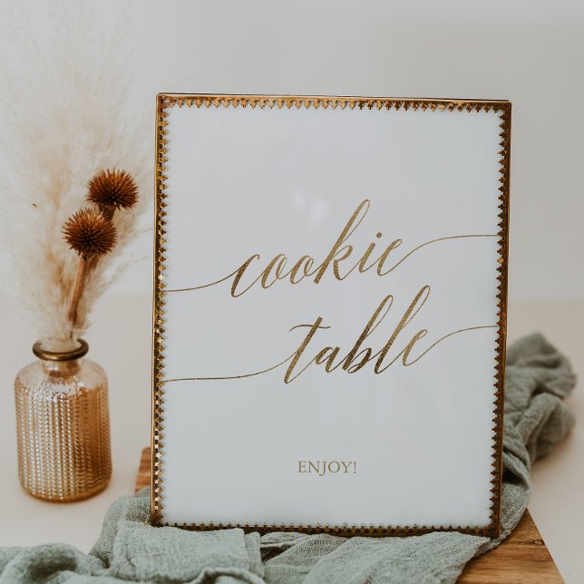 Elegant Calligraphy Cookie Bord-tecken Poster (Skapare uppladdad)