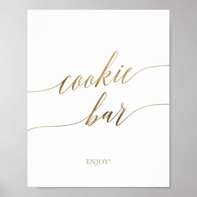 Elegant Calligraphy Cookie Pub-tecken Poster (Framsidan)