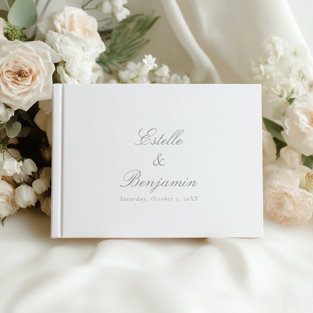 Elegant Calligraphy Couples Wedding Guest Book Gästböcker (Skapare uppladdad)