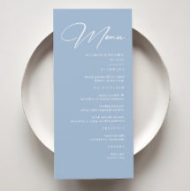 Elegant Calligraphy Dusty Blue Bröllop
