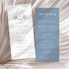 Elegant Calligraphy Dusty Blue Vapensköld Program