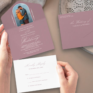 Elegant Calligraphy Dusty Ro Photo OSA Bröllop