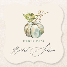 Elegant Calligraphy Fall Pumpkin-Möhippa Underlägg Papper