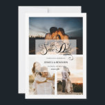 Elegant Calligraphy Faux Vellum Effect 3 Photo Spara Datumet<br><div class="desc">Modern design och elegant tryckte Calligraphy Faux Vellum Effect 3 Photo Bröllop spara datum som kan anpassas med texten. Klicka på knappen "Anpassa" och använda verktyg som är utformat för att ändra mallen. Kolla in Graphic Art Design-arkivet för andra produkter som matchar den här designen!</div>
