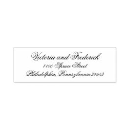 Elegant Calligraphy Formal Bröllop Returadress Självfärgande Stämpel