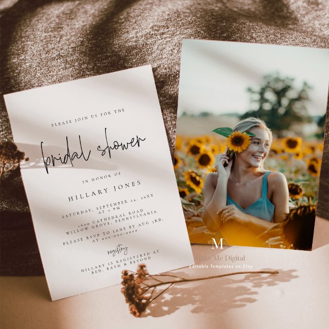 Elegant Calligraphy | Foto-Möhippa Inbjudningar (Skapare uppladdad)