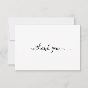 Elegant Calligraphy Funeral Tack you Card Kort
