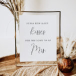 Elegant Calligraphy gissar hur många Kisses Poster<br><div class="desc">Elegant Calligraphy gissar hur många Kisses Poster</div>
