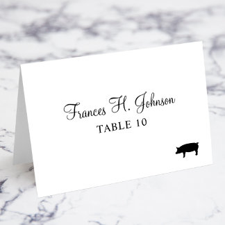 Elegant Calligraphy Gris Meal Choal Place Cards Bordsnummer
