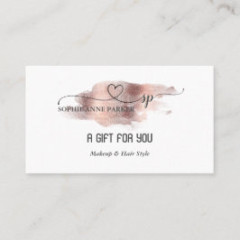 Elegant Calligraphy Guld Professionell Beauty Salo Lojalitetskort