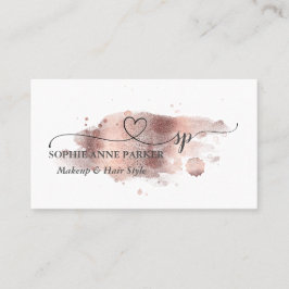 Elegant Calligraphy Guld Professionell Beauty Salo Visitkort