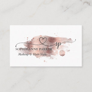 Elegant Calligraphy Guld Professionell Beauty Salo Visitkort
