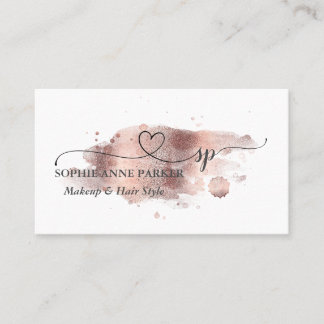 Elegant Calligraphy Guld Professionell Beauty Salo Visitkort