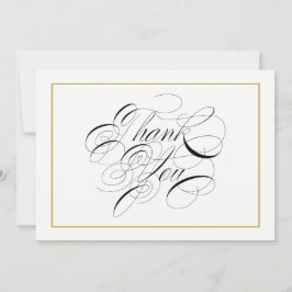 Elegant Calligraphy Guld Tack Kort