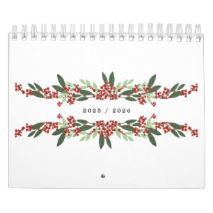 Elegant Calligraphy Hand Painting Anpassningsbar j Kalender