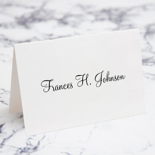 Elegant Calligraphy Individual Namn Place Cards Bordsnummer