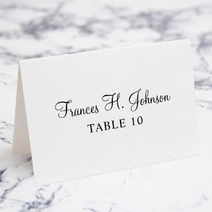 Elegant Calligraphy Individual PlaceCard Bordsnummer