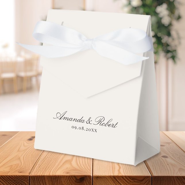 Elegant Calligraphy Ivory Wedding Presentaskar (Skapare uppladdad)