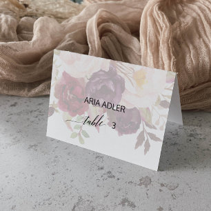 Elegant Calligraphy Kort för inmatad Blommigt