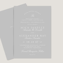 Elegant Calligraphy | Light Grått Bröllop