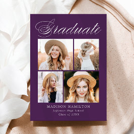 Elegant Calligraphy Lila 4 Photo Studenten Meddelande