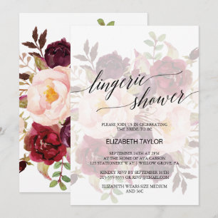 Elegant Calligraphy   Lingerie-dusch för avfyrad B Inbjudningar